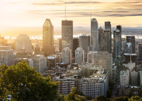 Quebec City skyline in Quebec, Canada