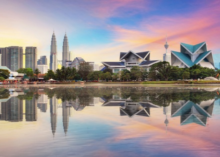 Kuala Lumpur, Malaysia skyline at Titiwangsa Park