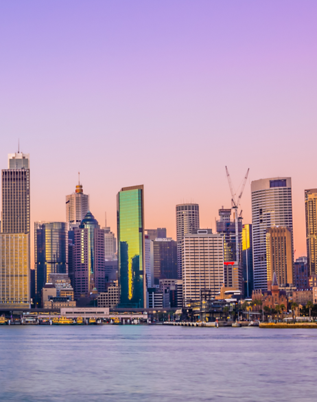 Australian skyline at dusk