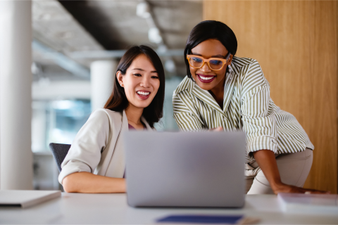HR team members researching human skills for the digital workplace
